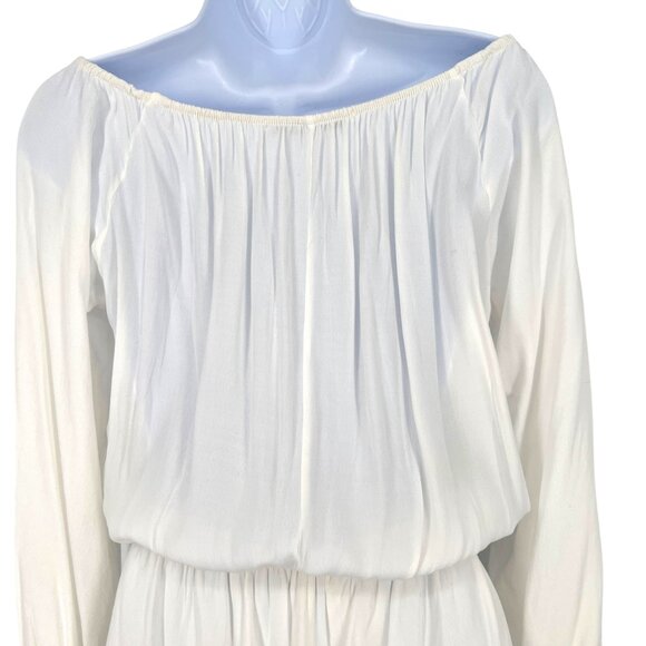 Fraiche By J White Off-Shoulder Ruffle Hem Romper Size Small - Picture 6 of 13